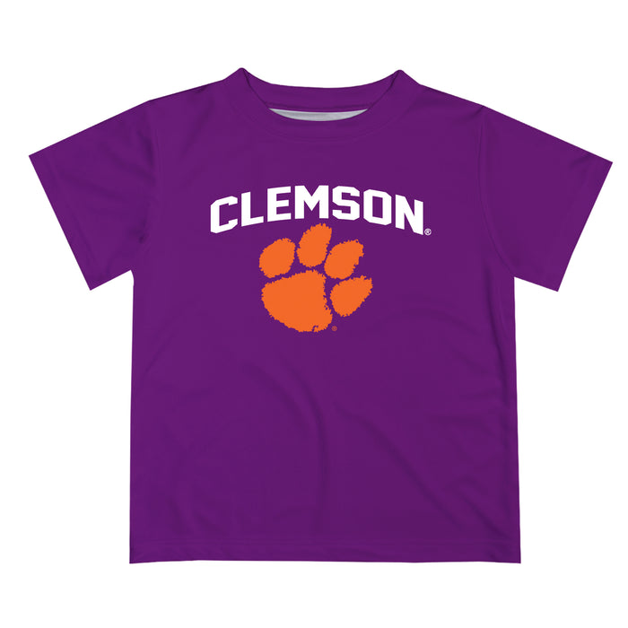 Clemson Tigers Vive La Fete Boys Game Day V2 Purple Short Sleeve Tee Shirt