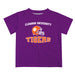 Clemson Tigers Vive La Fete Boys Game Day V3 Purple Short Sleeve Tee Shirt