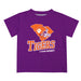 Clemson Tigers Vive La Fete State Map Purple Short Sleeve Tee Shirt