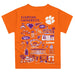 Clemson Tigers Hand Sketched Vive La Fete Impressions Artwork Boys Purple Short Sleeve Tee Shirt - Vive La Fête - Online Apparel Store