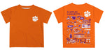Clemson Tigers Hand Sketched Vive La Fete Impressions Artwork Boys Purple Short Sleeve Tee Shirt - Vive La Fête - Online Apparel Store