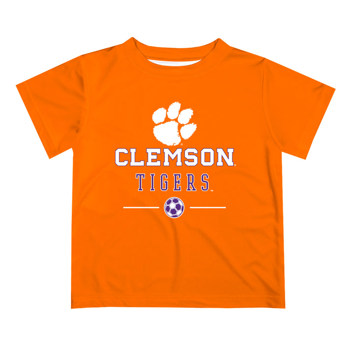 Clemson Tigers Vive La Fete Soccer V1 Orange Short Sleeve Tee Shirt