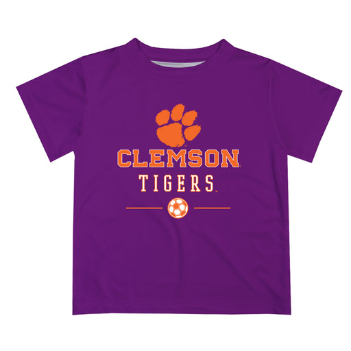 Clemson Tigers Vive La Fete Soccer V1 Purple Short Sleeve Tee Shirt