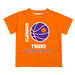 Clemson Tigers Vive La Fete Basketball V1 Orange Short Sleeve Tee Shirt