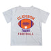 Clemson Tigers Vive La Fete Football V2 White Short Sleeve Tee Shirt