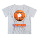 Clemson Tigers Original Dripping Basketball White T-Shirt by Vive La Fete
