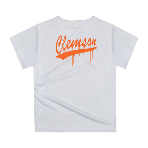 Clemson Tigers Original Dripping Baseball Helmet Purple T-Shirt by Vive La Fete - Vive La Fête - Online Apparel Store