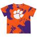 Clemson Tigers Vive La Fete Marble Boys Game Day Orange Short Sleeve Tee