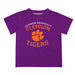 Clemson Tigers Vive La Fete Boys Game Day V1 Purple Short Sleeve Tee Shirt