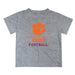 Clemson Tigers Vive La Fete Football V1 Gray Short Sleeve Tee Shirt
