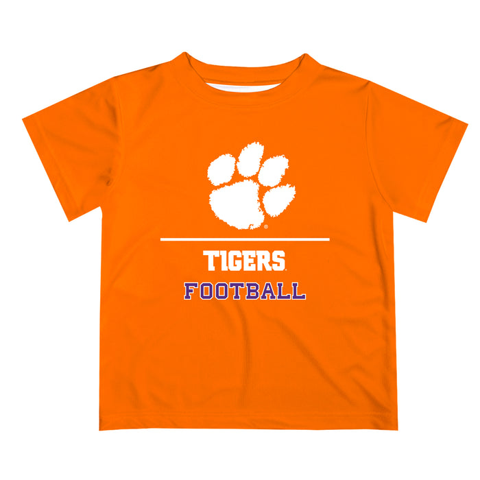 Clemson Tigers Vive La Fete Football V1 Orange Short Sleeve Tee Shirt