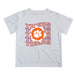 Clemson Tigers Vive La Fete  White Art V1 Short Sleeve Tee Shirt