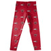 Central Washington Wildcats Vive La Fete Girls Game Day All Over Logo Elastic Waist Classic Play Red Leggings Tights - Vive La Fête - Online Apparel Store