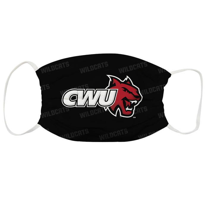 Central Washington Wildcats Face Mask Red and Black Set of Three - Vive La Fête - Online Apparel Store
