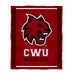 Central Washington Wildcats Vive La Fete Kids Game Day Red Plush Soft Minky Blanket 36 x 48 Mascot