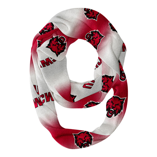Central Washington Wildcats Vive La Fete All Over Logo Game Day Collegiate Women Ultra Soft Knit Infinity Scarf