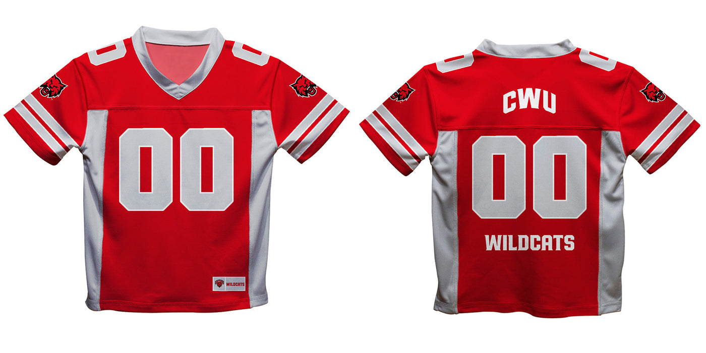 Central Washington Wildcats Vive La Fete Game Day Crimson Boys Fashion Football T-Shirt - Vive La Fête - Online Apparel Store