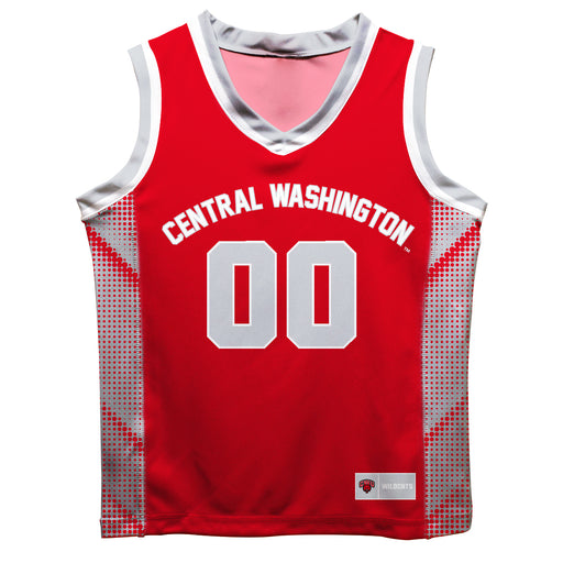 Central Washington Wildcats Vive La Fete Game Day Crimson Boys Fashion Basketball Top