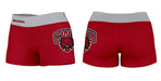Central Washington Wildcats Vive La Fete Logo on Thigh & Waistband Red Gray Women Yoga Booty Workout Shorts 3.75 Inseam" - Vive La Fête - Online Apparel Store