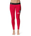 Davidson College Wildcats Vive La Fete Game Day Collegiate Logo on Thigh Red Women Yoga Leggings 2.5 Waist Tights
