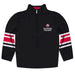 Davidson College Wildcats Vive La Fete Game Day Black Quarter Zip Pullover Stripes on Sleeves