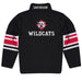 Davidson College Wildcats Vive La Fete Game Day Black Quarter Zip Pullover Stripes on Sleeves - Vive La Fête - Online Apparel Store