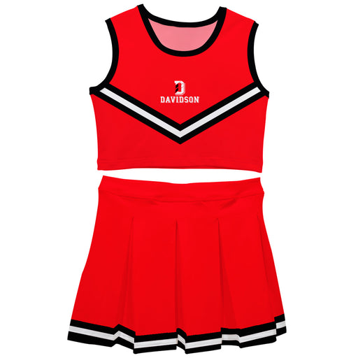Davidson College Wildcats Vive La Fete Game Day Red Sleeveless Cheerleader Set