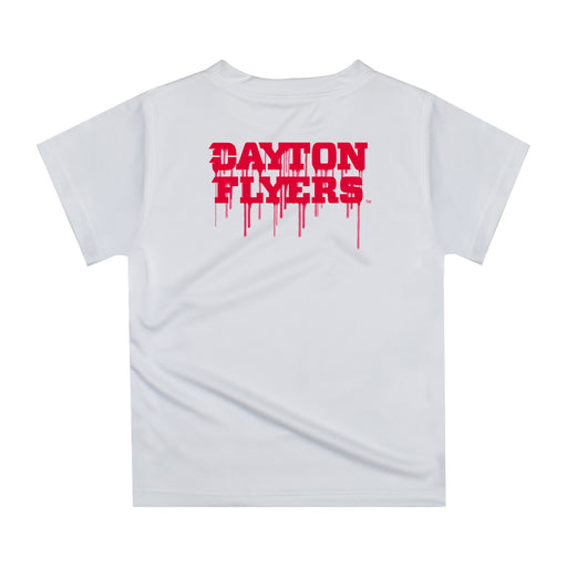 Dayton Flyers Original Dripping Basketball Navy T-Shirt by Vive La Fete - Vive La Fête - Online Apparel Store