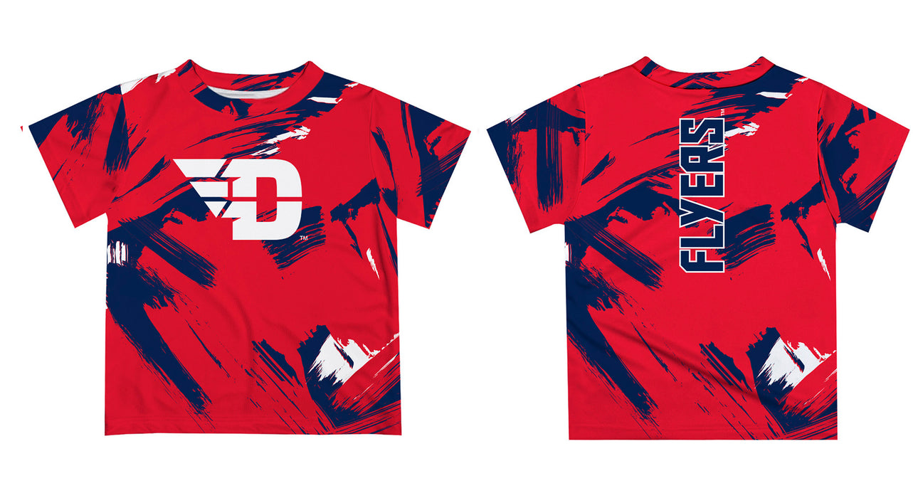 University of Dayton Flyers Vive La Fete Boys Game Day Red Short Sleeve Tee Paint Brush - Vive La Fête - Online Apparel Store