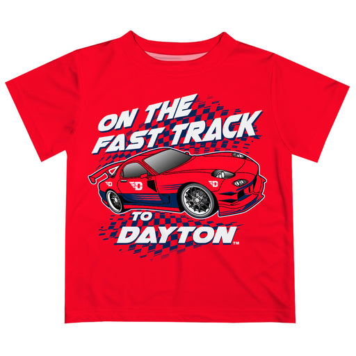 University of Dayton Flyers Vive La Fete Fast Track Boys Game Day Red Short Sleeve Tee