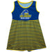 Delaware Blue Hens Blue and Yellow Sleeveless Tank Dress with Stripes on Skirt by Vive La Fete