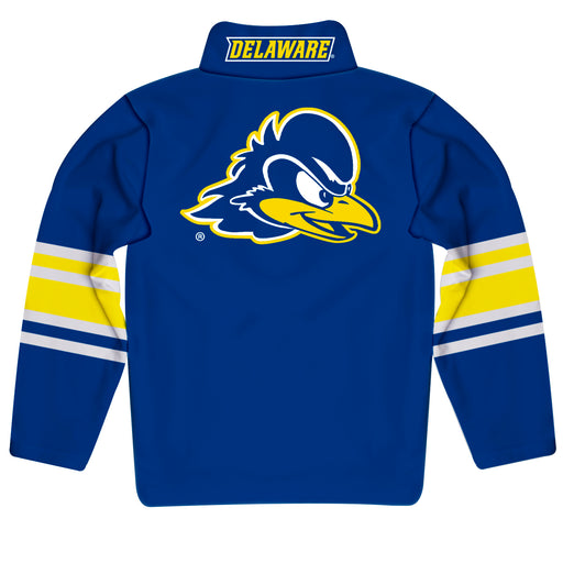 Delaware Blue Hens Vive La Fete Game Day Blue Quarter Zip Pullover Stripes on Sleeves - Vive La Fête - Online Apparel Store