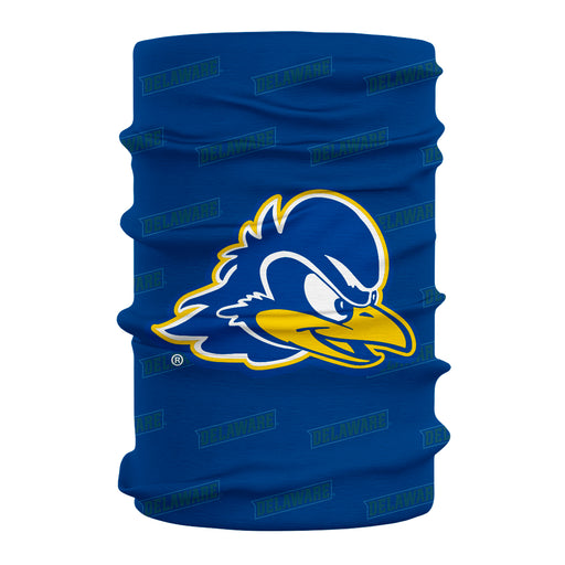 Delaware Blue Hens Vive La Fete All Over Logo Game Day  Collegiate Face Cover Soft 4-Way Stretch Neck Gaiter - Vive La Fête - Online Apparel Store