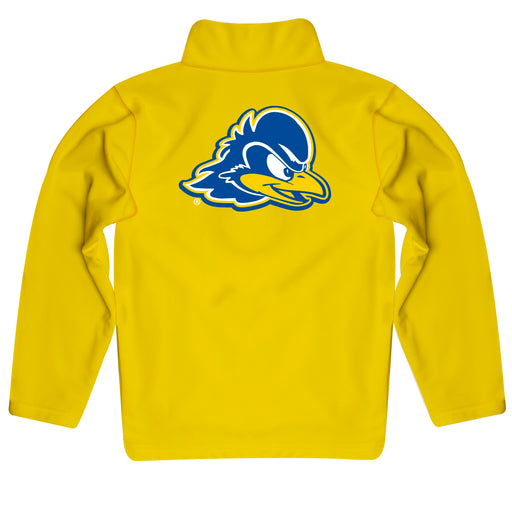 Delaware Blue Hens Vive La Fete Game Day Solid Yellow Quarter Zip Pullover Sleeves - Vive La Fête - Online Apparel Store