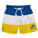 Delaware Blue Hens Vive La Fete Blue White Yellow Stripes Swimtrunks V1