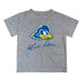 Delaware Blue Hens Vive La Fete Script V1 Heather Gray Short Sleeve Tee Shirt