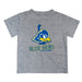 Delaware Blue Hens Vive La Fete State Map Heather Gray Short Sleeve Tee Shirt