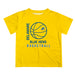 Delaware Blue Hens Vive La Fete Basketball V1 Yellow Short Sleeve Tee Shirt