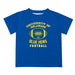 Delaware Blue Hens Vive La Fete Football V2 Blue Short Sleeve Tee Shirt