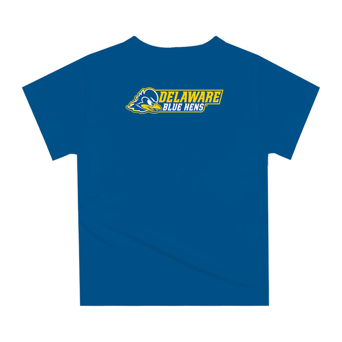 Delaware Blue Hens Original Dripping Football Helmet Yellow T-Shirt by Vive La Fete - Vive La Fête - Online Apparel Store