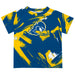Delaware Blue Hens Vive La Fete Boys Game Day Blue Short Sleeve Tee Paint Brush