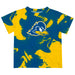Delaware Blue Hens Vive La Fete Marble Boys Game Day Blue Short Sleeve Tee
