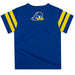 Delaware Blue Hens Vive La Fete Boys Game Day Blue Short Sleeve Tee with Stripes on Sleeves - Vive La Fête - Online Apparel Store