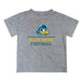 Delaware Blue Hens Vive La Fete Football V1 Heather Gray Short Sleeve Tee Shirt