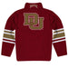 University of Denver Pioneers Vive La Fete Game Day Maroon Quarter Zip Pullover Stripes on Sleeves - Vive La Fête - Online Apparel Store
