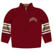 University of Denver Pioneers Vive La Fete Game Day Maroon Quarter Zip Pullover Stripes on Sleeves - Vive La Fête - Online Apparel Store