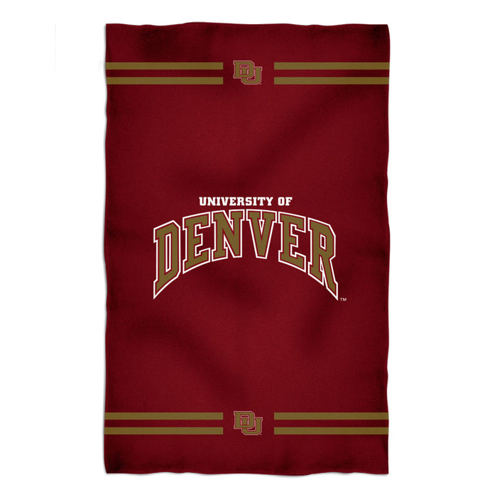 Denver Pioneers Vive La Fete Game Day Absorvent Premium Maroon Beach Bath Towel 51 x 32" Name and Stripes" - Vive La Fête - Online Apparel Store