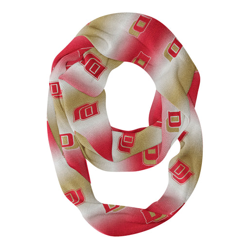 Denver Pioneers Vive La Fete All Over Logo Game Day Collegiate Women Ultra Soft Knit Infinity Scarf
