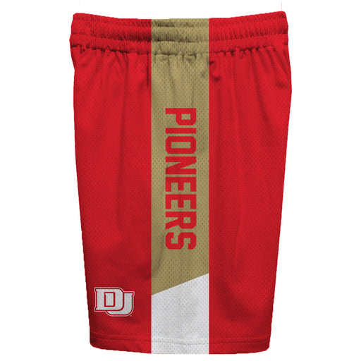 Denver Pioneers Vive La Fete Game Day Maroon Stripes Boys Solid Gold Athletic Mesh Short - Vive La Fête - Online Apparel Store