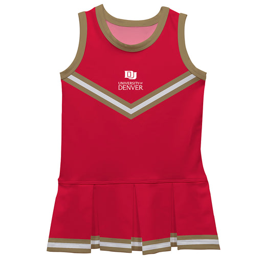 Denver Pioneers Vive La Fete Game Day Maroon Sleeveless Cheerleader Dress
